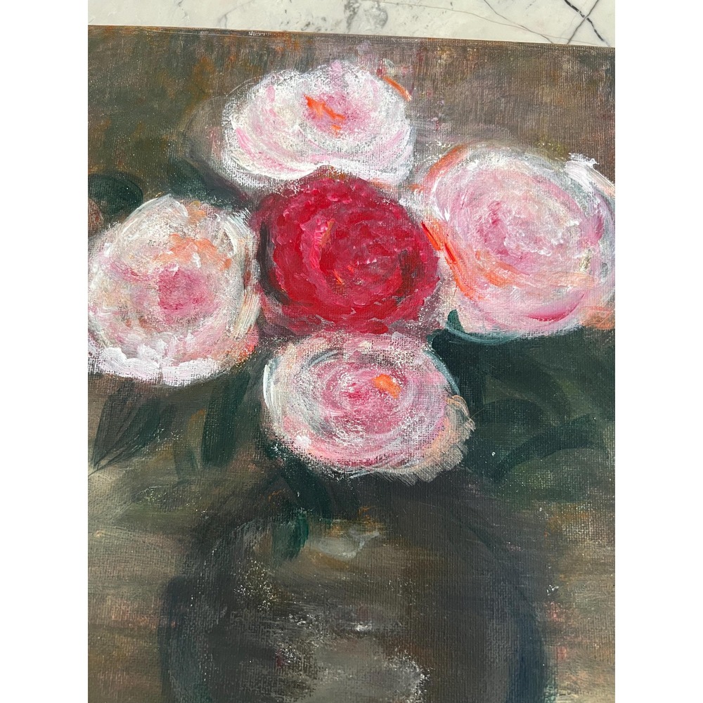 Original Still life oil painting of roses - Picture 2 of 8